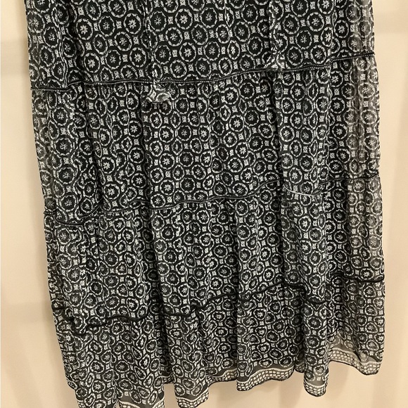 Max Studio boho mesh tank tiered ruffled hem dress - Picture 5 of 11